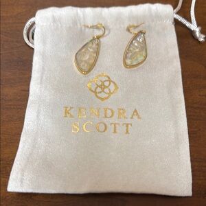 Kendra Scott Antique Gold and Abalone shell Earrings